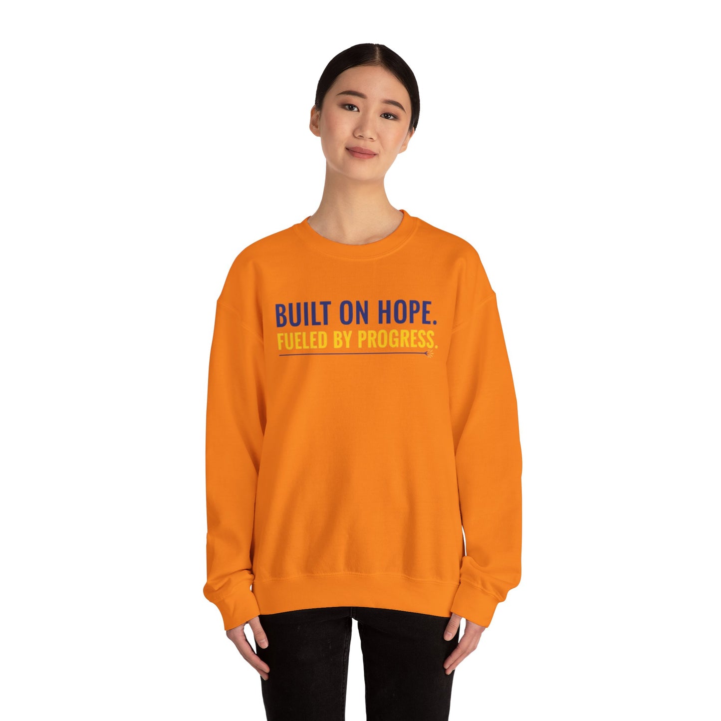 Hope & Progress Crewneck Sweatshirt, Inspirational Apparel, Cozy Layer, Gifts for Friends, Motivational Sweatshirt