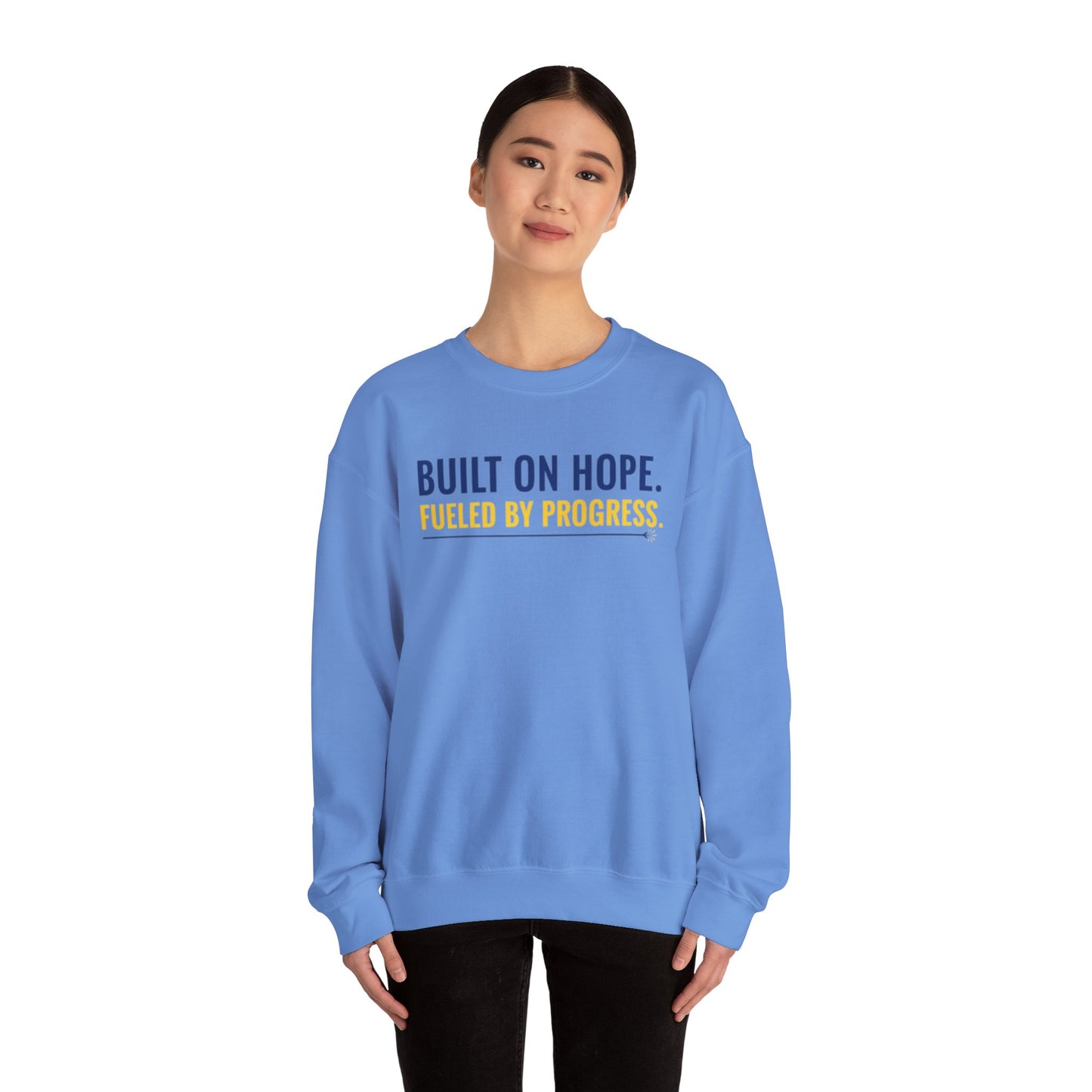 Hope & Progress Crewneck Sweatshirt, Inspirational Apparel, Cozy Layer, Gifts for Friends, Motivational Sweatshirt