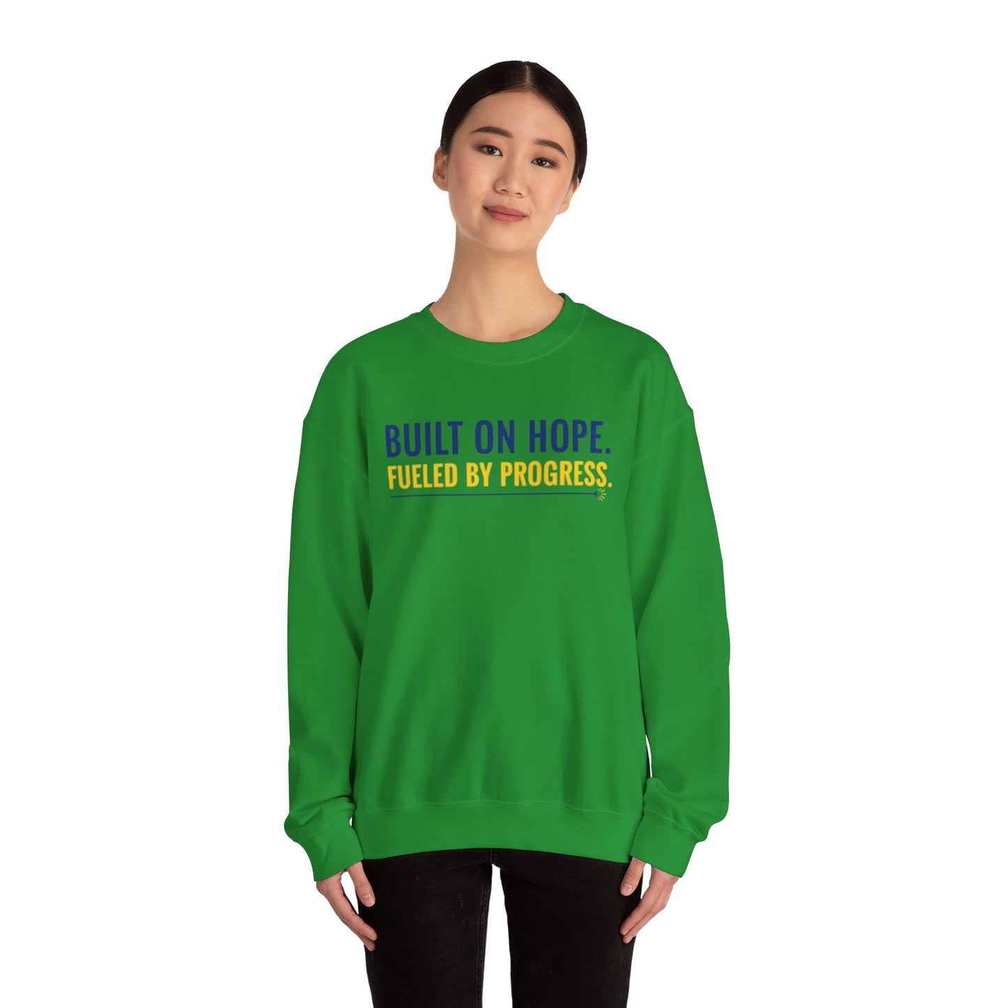 Hope & Progress Crewneck Sweatshirt, Inspirational Apparel, Cozy Layer, Gifts for Friends, Motivational Sweatshirt