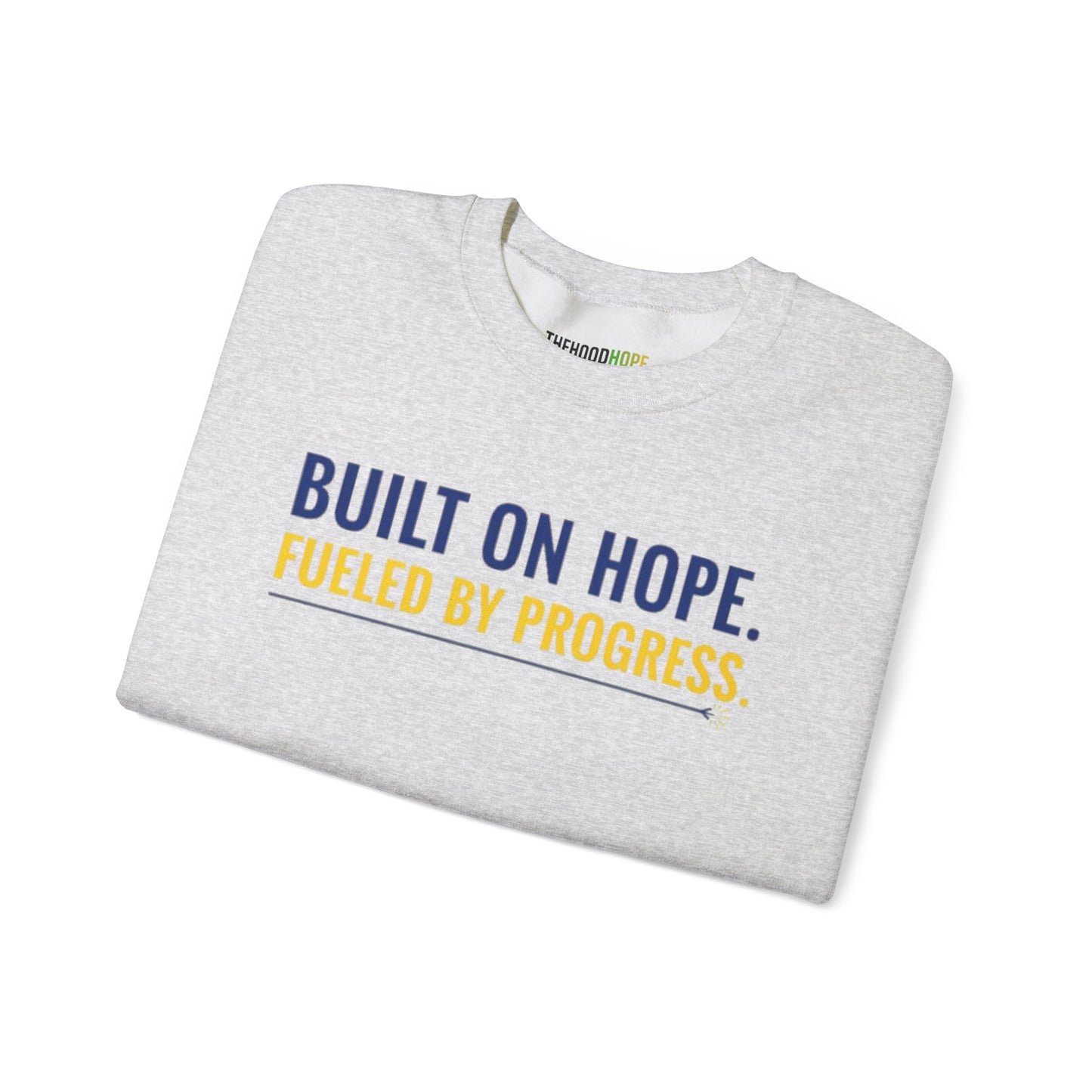 Hope & Progress Crewneck Sweatshirt, Inspirational Apparel, Cozy Layer, Gifts for Friends, Motivational Sweatshirt