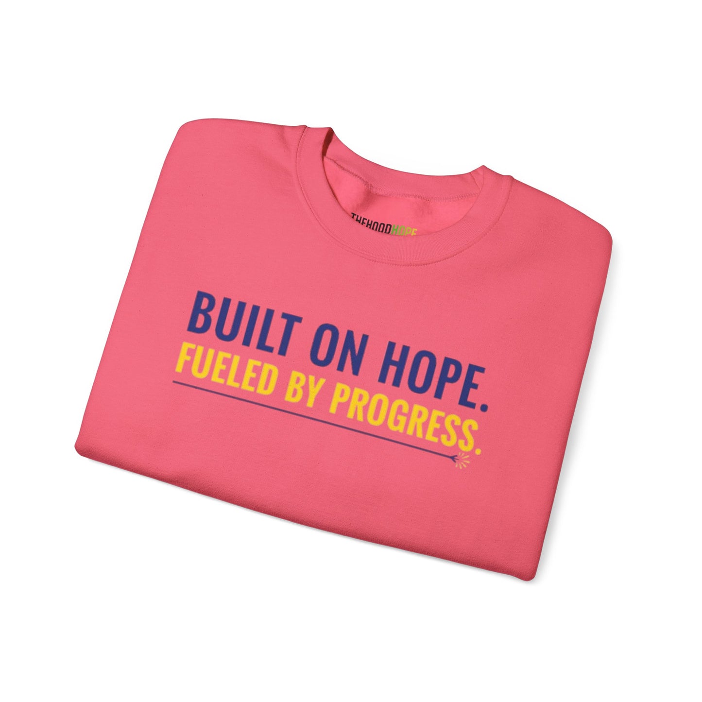 Hope & Progress Crewneck Sweatshirt, Inspirational Apparel, Cozy Layer, Gifts for Friends, Motivational Sweatshirt