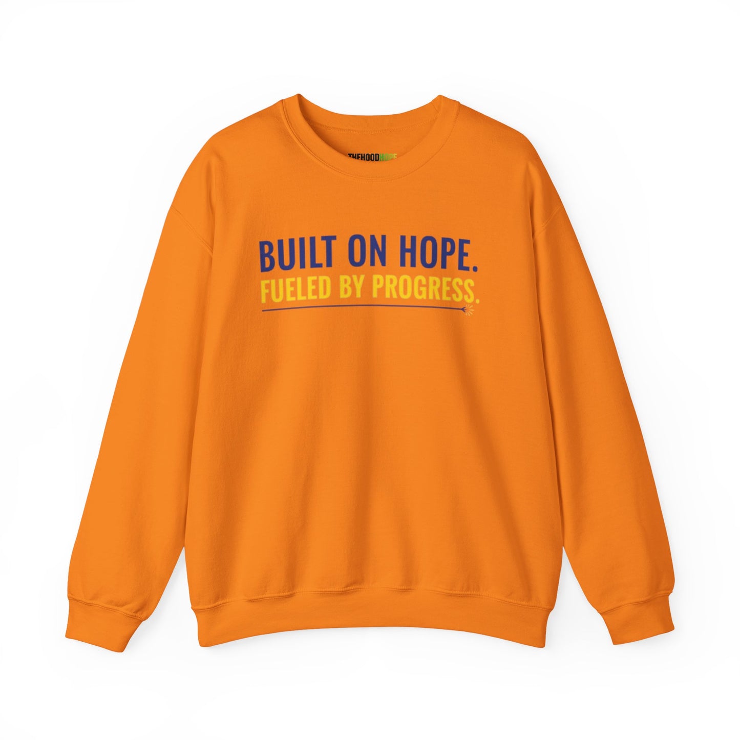 Hope & Progress Crewneck Sweatshirt, Inspirational Apparel, Cozy Layer, Gifts for Friends, Motivational Sweatshirt