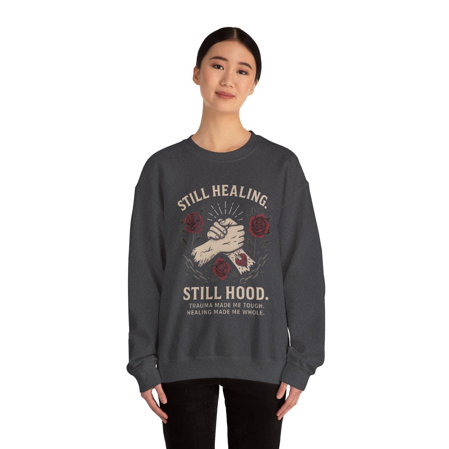 Empowering Healing Sweatshirt, Unisex Crewneck, Gifts for Mental Health Awareness, Comfort Apparel, Inspirational Fashion