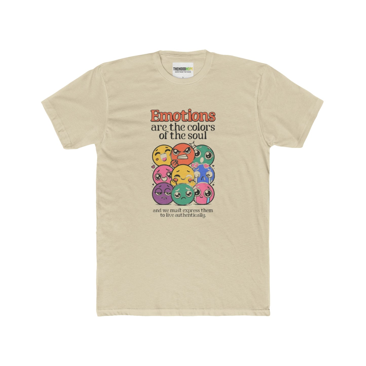 Emotional Colors Unisex Cotton Crew Tee | Express Yourself, Gift for Friends, Casual Wear, Mental Health Awareness, Fun Graphic Tee