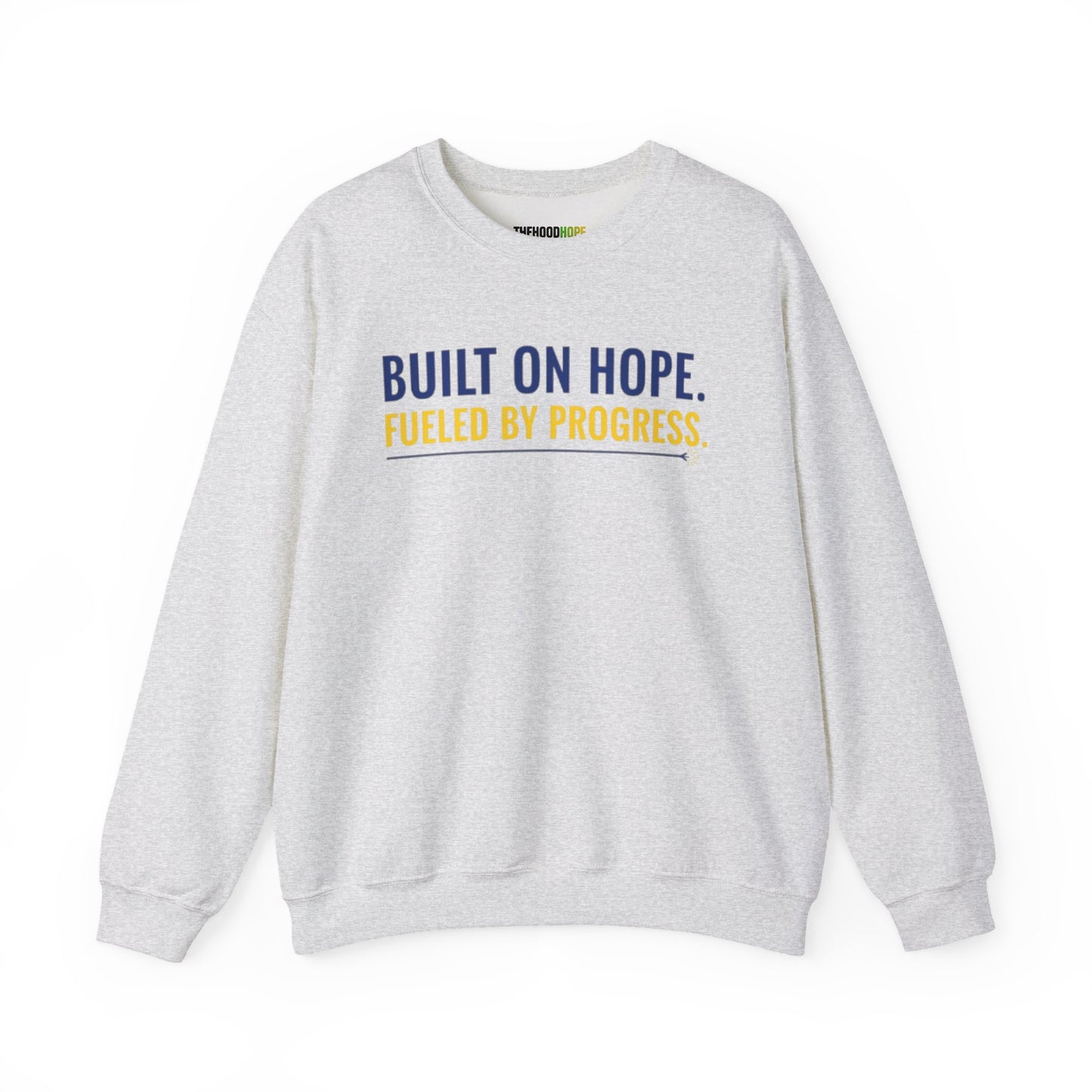 Hope & Progress Crewneck Sweatshirt, Inspirational Apparel, Cozy Layer, Gifts for Friends, Motivational Sweatshirt