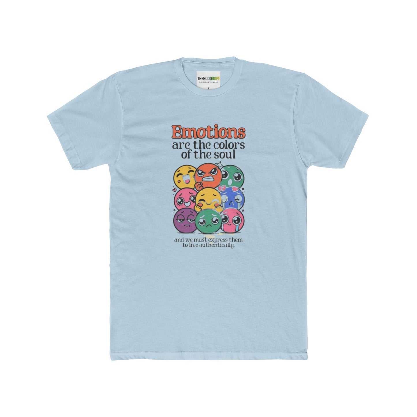 Emotional Colors Unisex Cotton Crew Tee | Express Yourself, Gift for Friends, Casual Wear, Mental Health Awareness, Fun Graphic Tee