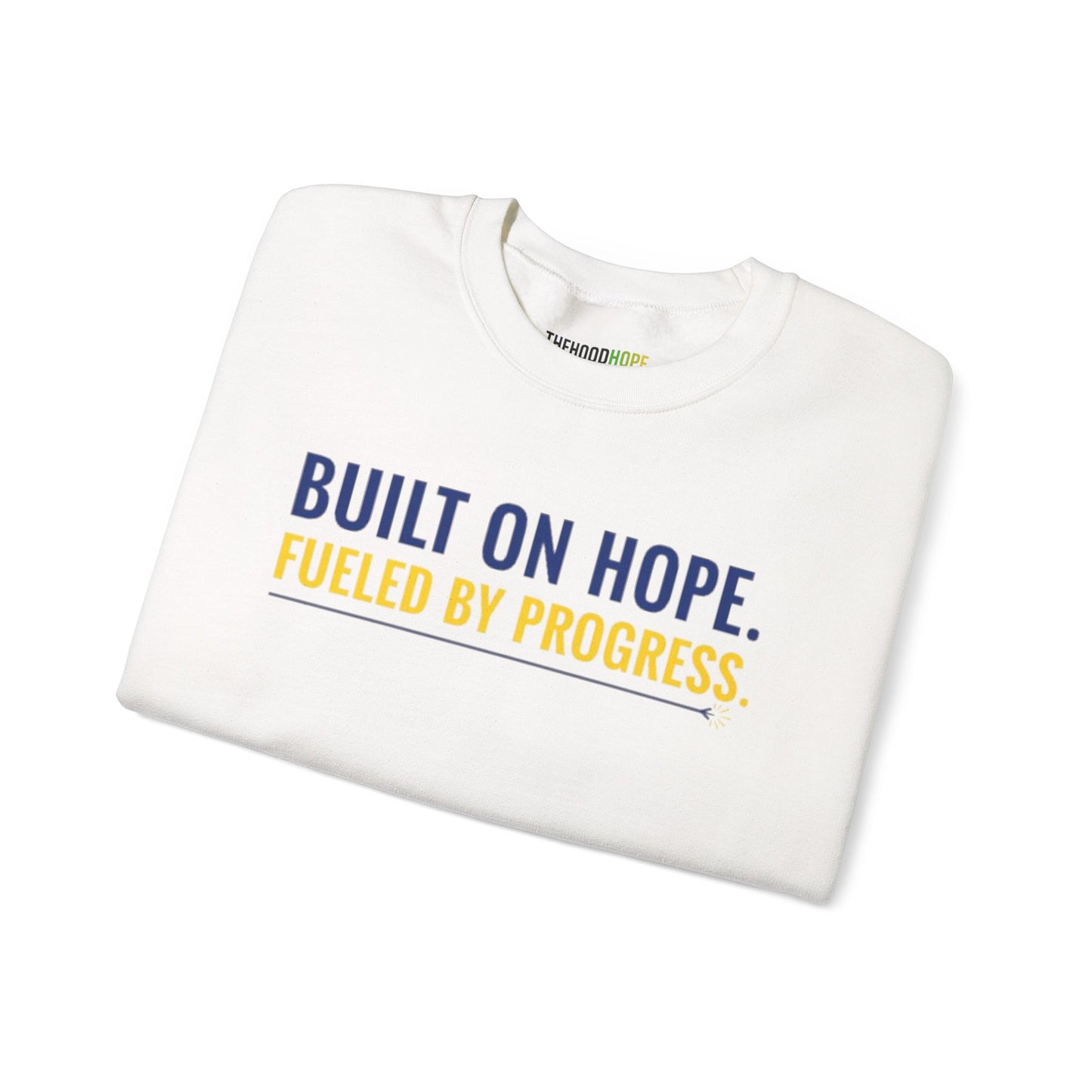 Hope & Progress Crewneck Sweatshirt, Inspirational Apparel, Cozy Layer, Gifts for Friends, Motivational Sweatshirt