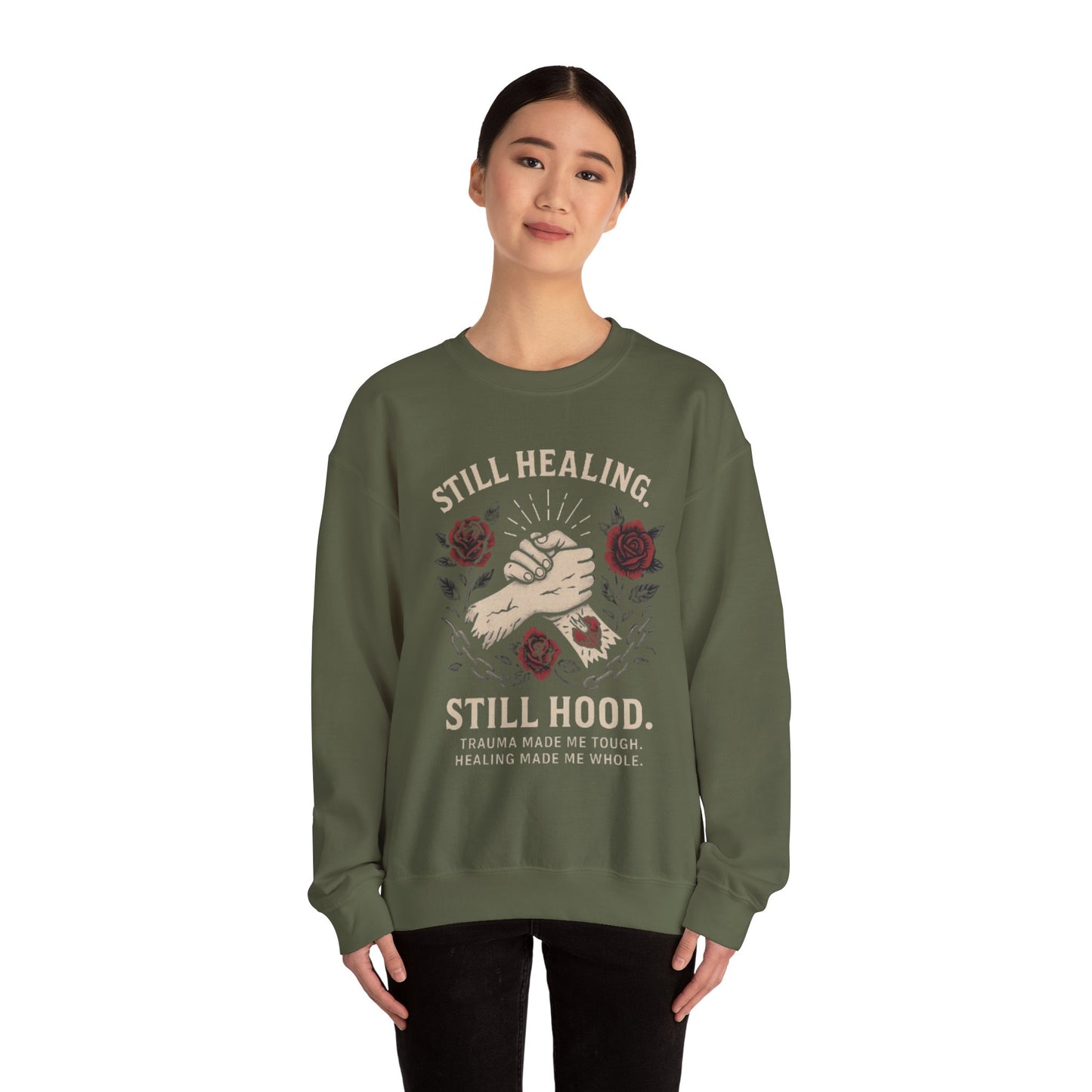 Empowering Healing Sweatshirt, Unisex Crewneck, Gifts for Mental Health Awareness, Comfort Apparel, Inspirational Fashion