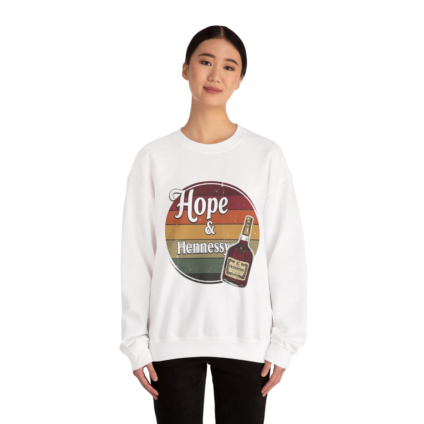 Hope & Hennessy Crewneck Sweatshirt, Unisex Sweatshirt, Vintage Style Apparel, Comfortable Casual Wear, Gift Idea for Friends