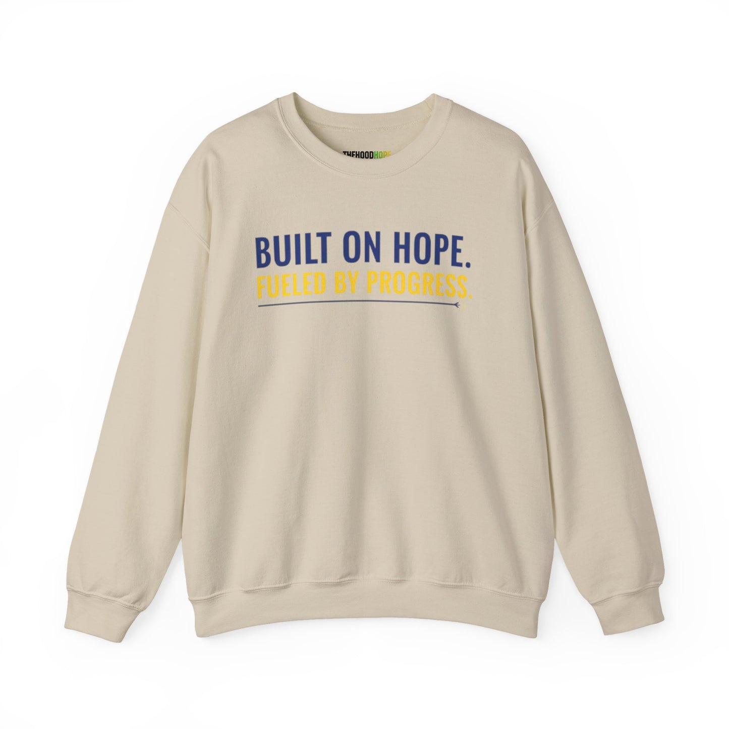 Hope & Progress Crewneck Sweatshirt, Inspirational Apparel, Cozy Layer, Gifts for Friends, Motivational Sweatshirt