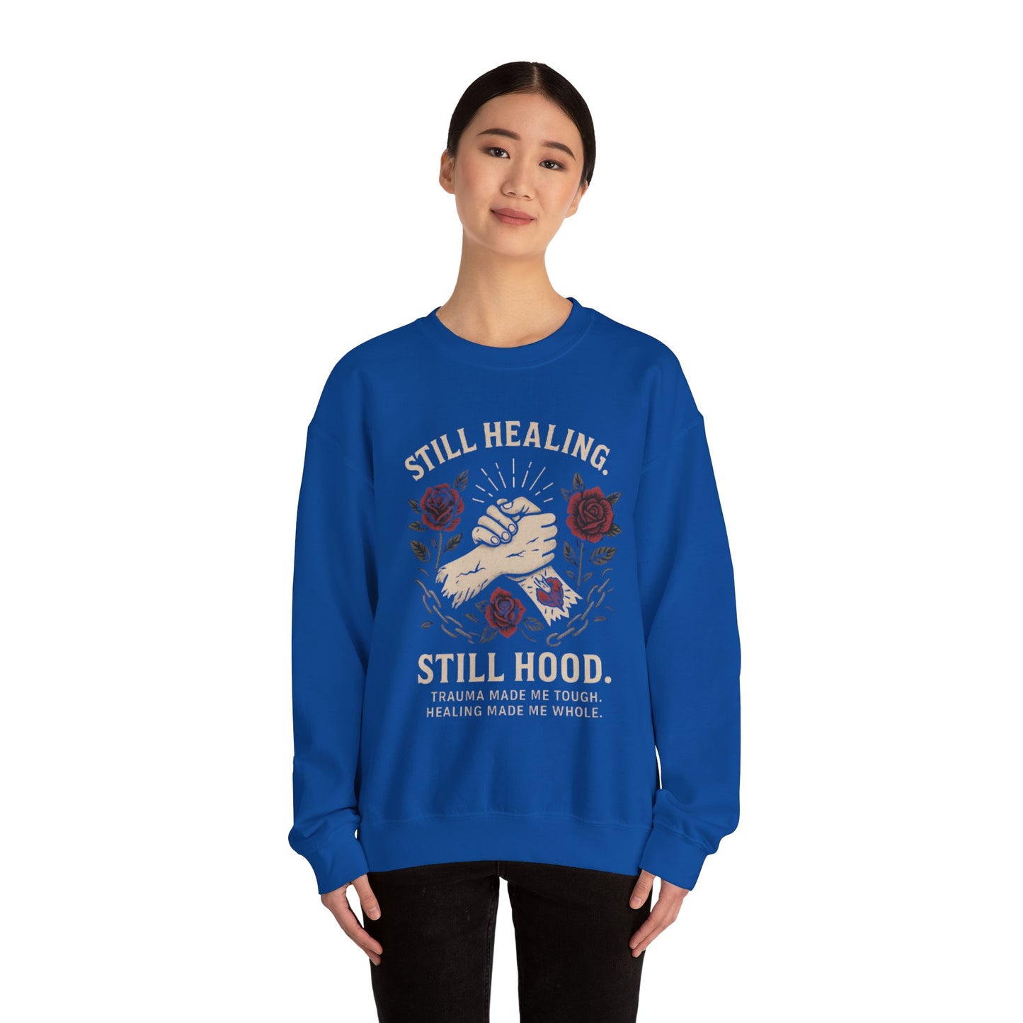 Empowering Healing Sweatshirt, Unisex Crewneck, Gifts for Mental Health Awareness, Comfort Apparel, Inspirational Fashion