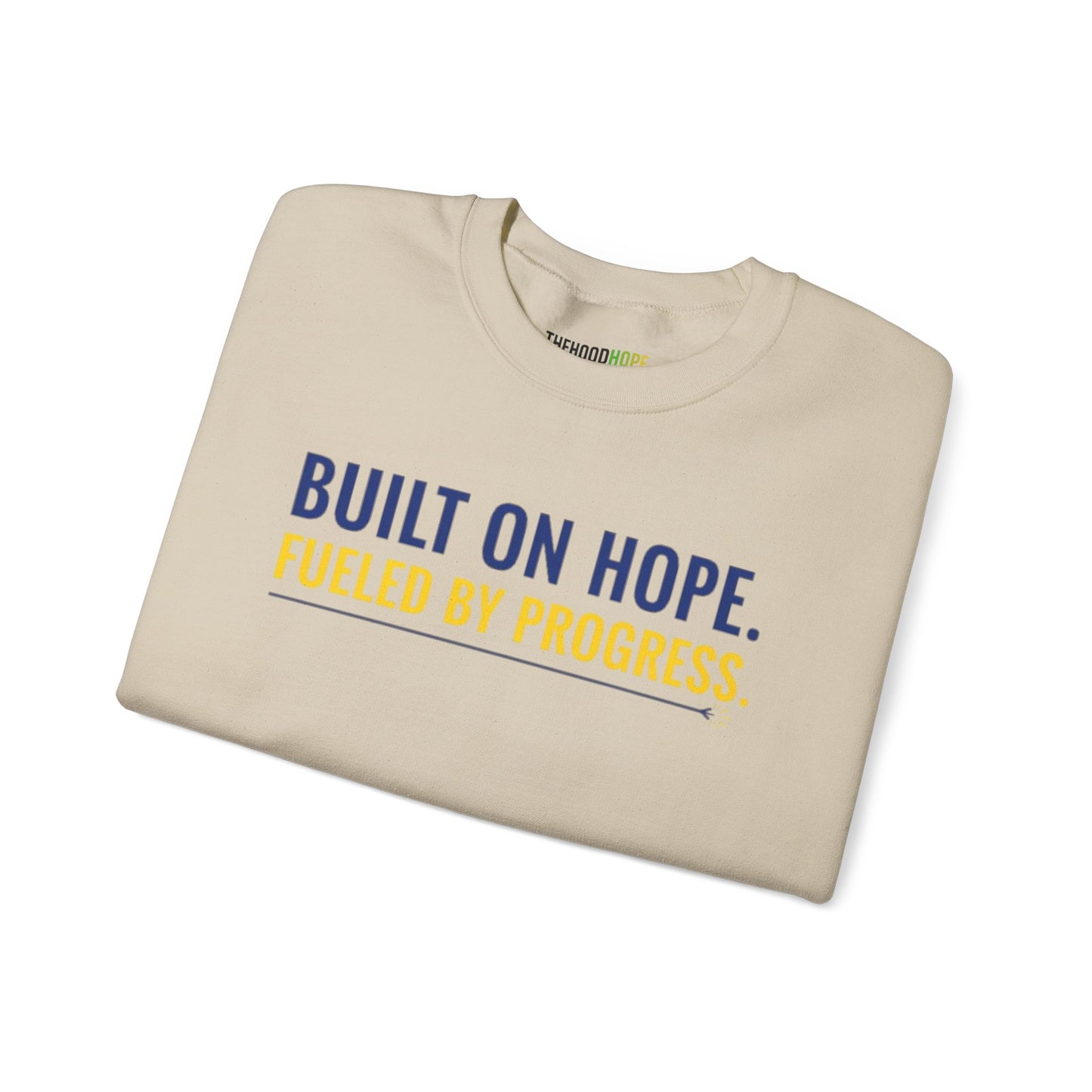 Hope & Progress Crewneck Sweatshirt, Inspirational Apparel, Cozy Layer, Gifts for Friends, Motivational Sweatshirt
