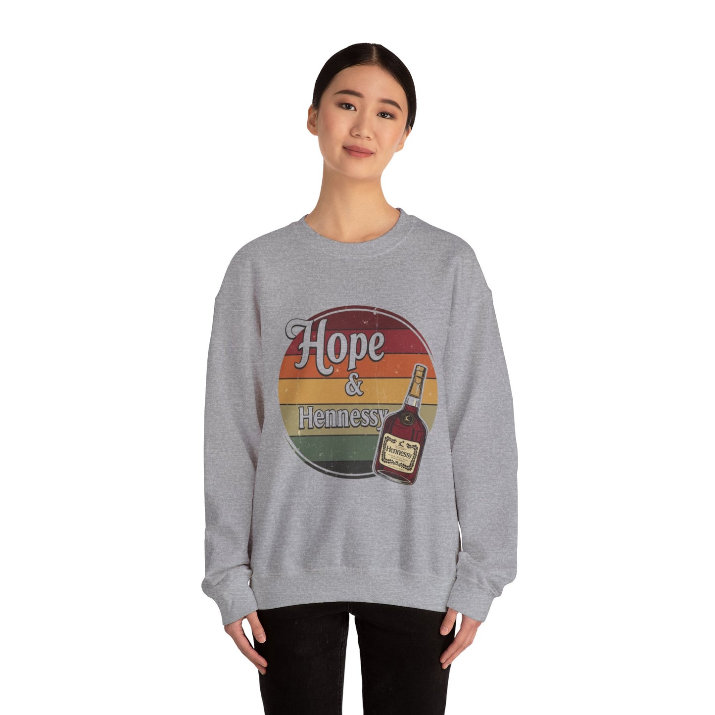 Hope & Hennessy Crewneck Sweatshirt, Unisex Sweatshirt, Vintage Style Apparel, Comfortable Casual Wear, Gift Idea for Friends