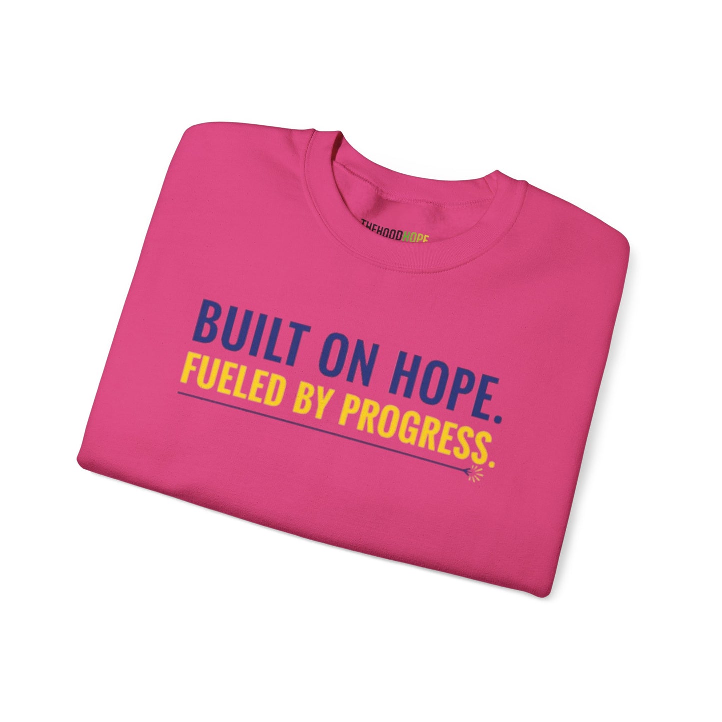 Hope & Progress Crewneck Sweatshirt, Inspirational Apparel, Cozy Layer, Gifts for Friends, Motivational Sweatshirt