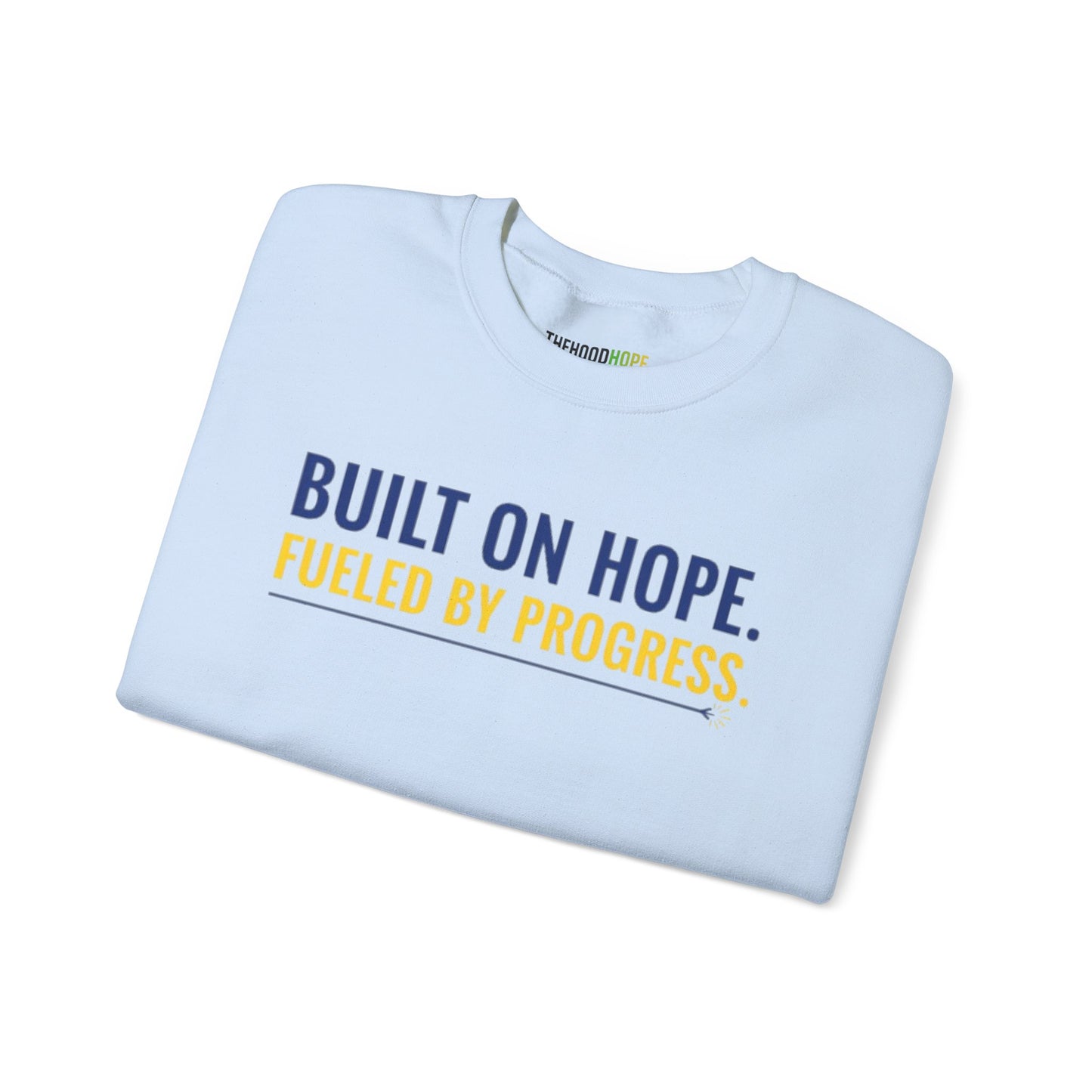 Hope & Progress Crewneck Sweatshirt, Inspirational Apparel, Cozy Layer, Gifts for Friends, Motivational Sweatshirt