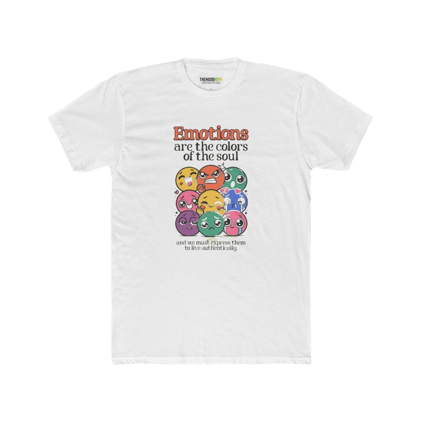Emotional Colors Unisex Cotton Crew Tee | Express Yourself, Gift for Friends, Casual Wear, Mental Health Awareness, Fun Graphic Tee