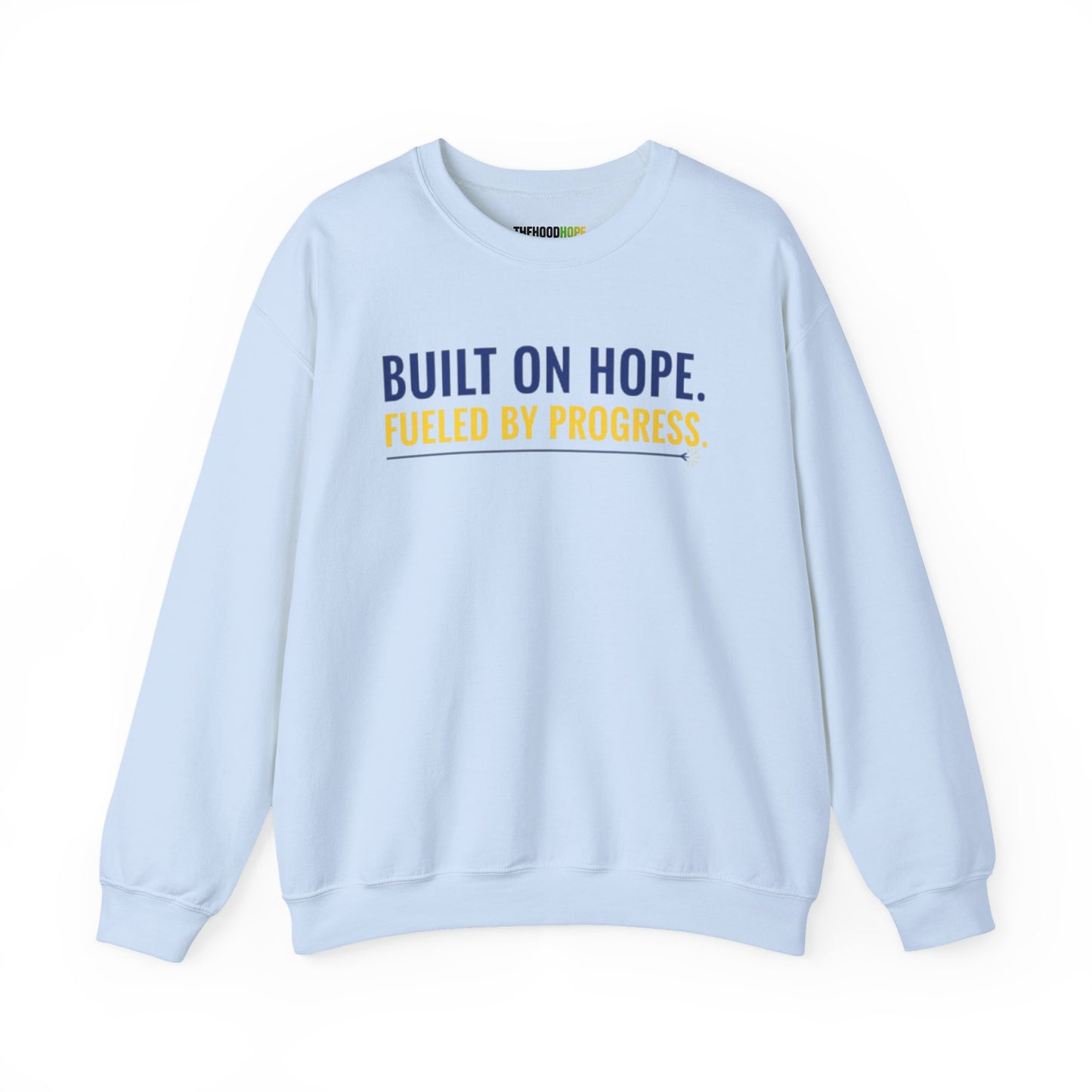 Hope & Progress Crewneck Sweatshirt, Inspirational Apparel, Cozy Layer, Gifts for Friends, Motivational Sweatshirt