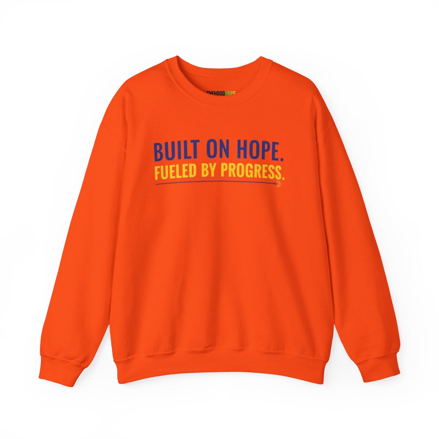 Hope & Progress Crewneck Sweatshirt, Inspirational Apparel, Cozy Layer, Gifts for Friends, Motivational Sweatshirt