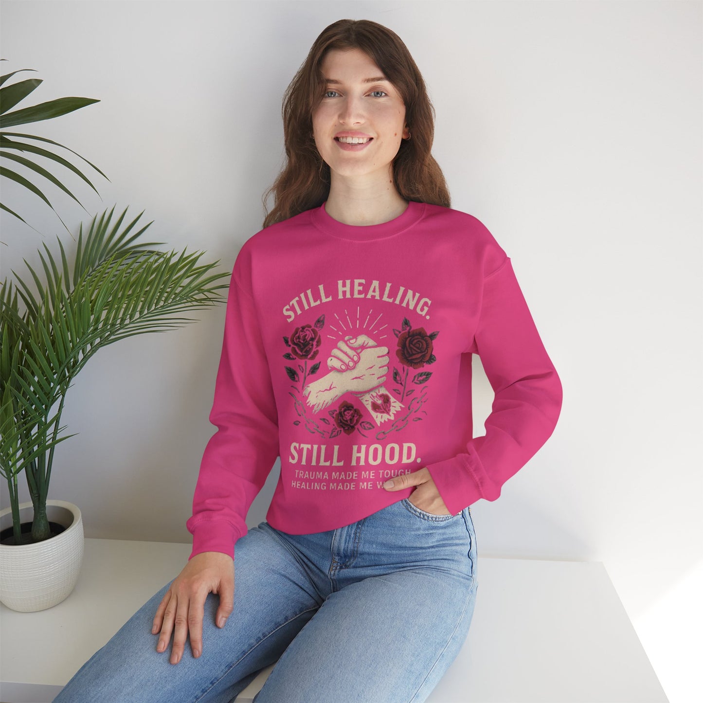 Empowering Healing Sweatshirt, Unisex Crewneck, Gifts for Mental Health Awareness, Comfort Apparel, Inspirational Fashion
