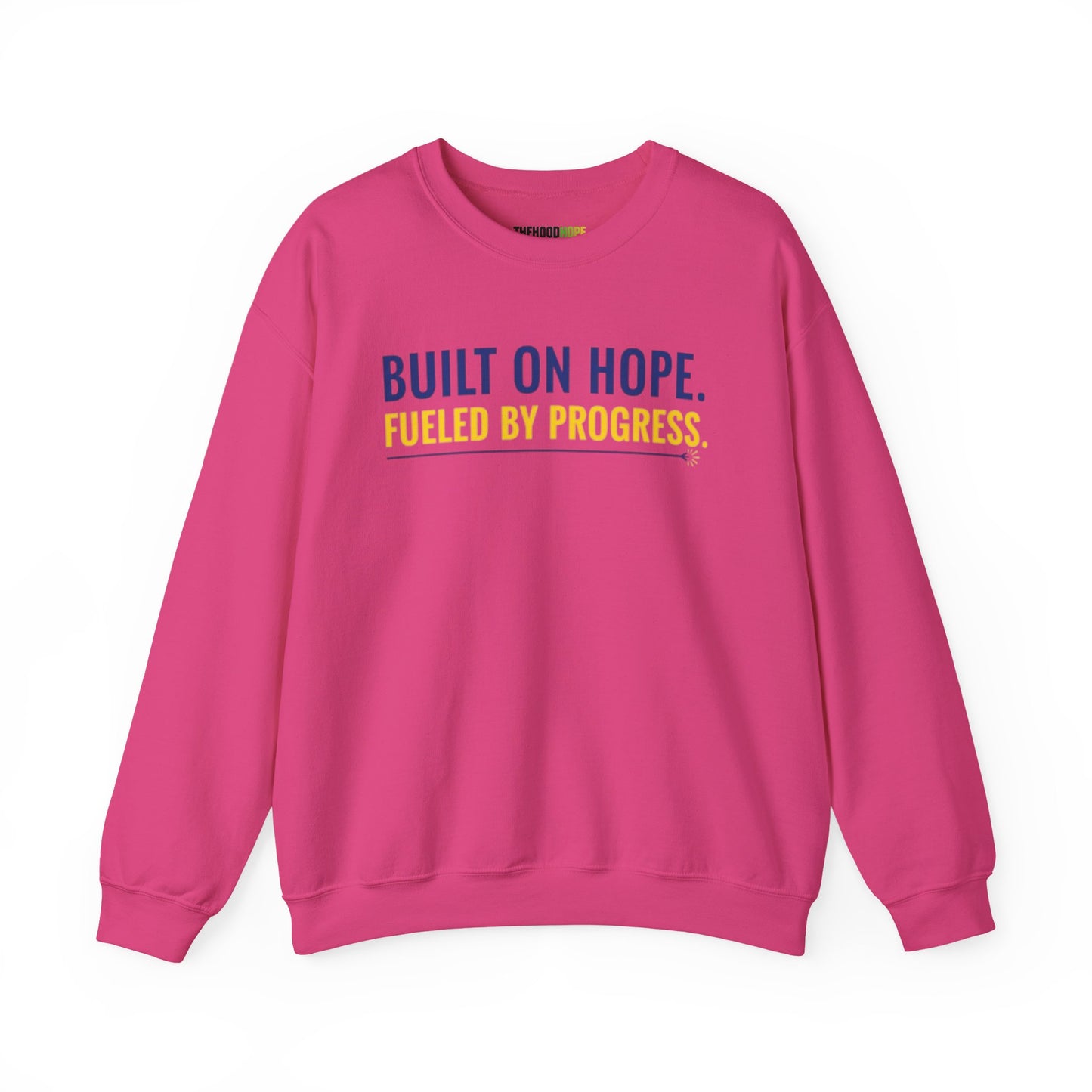 Hope & Progress Crewneck Sweatshirt, Inspirational Apparel, Cozy Layer, Gifts for Friends, Motivational Sweatshirt