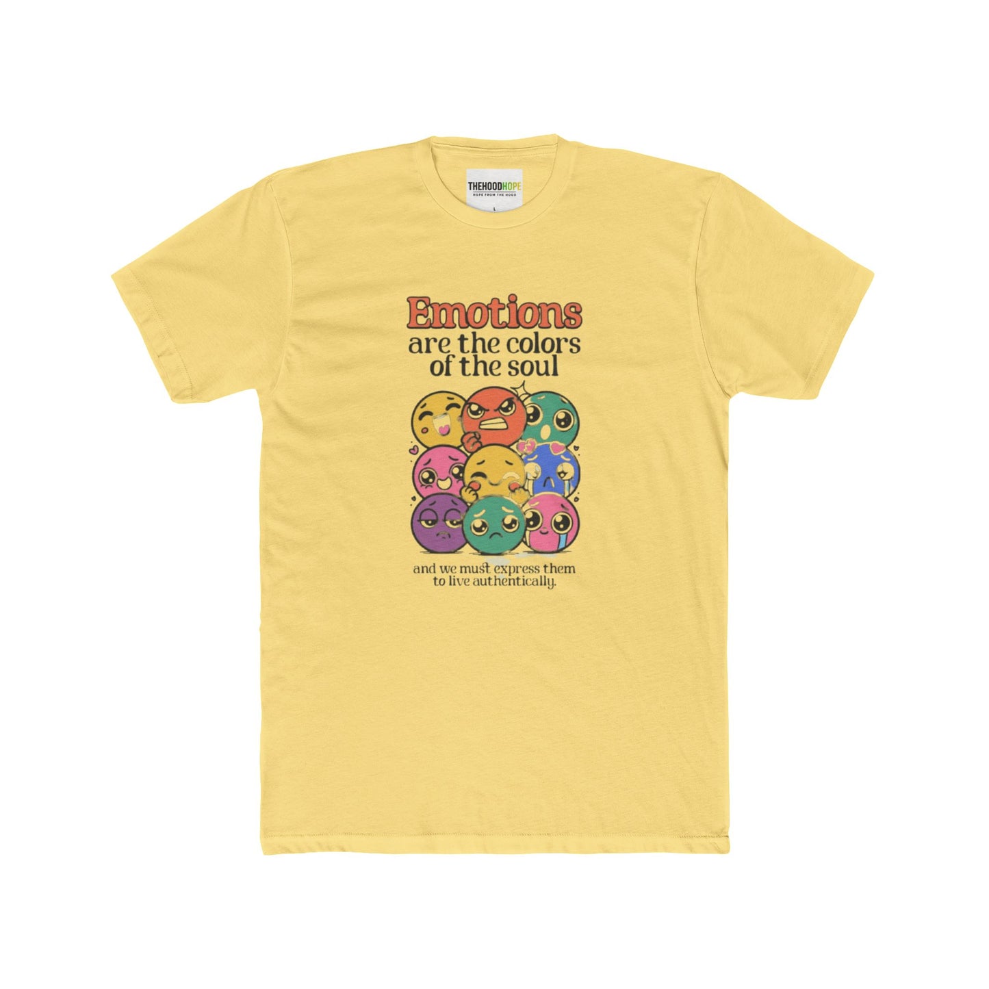 Emotional Colors Unisex Cotton Crew Tee | Express Yourself, Gift for Friends, Casual Wear, Mental Health Awareness, Fun Graphic Tee