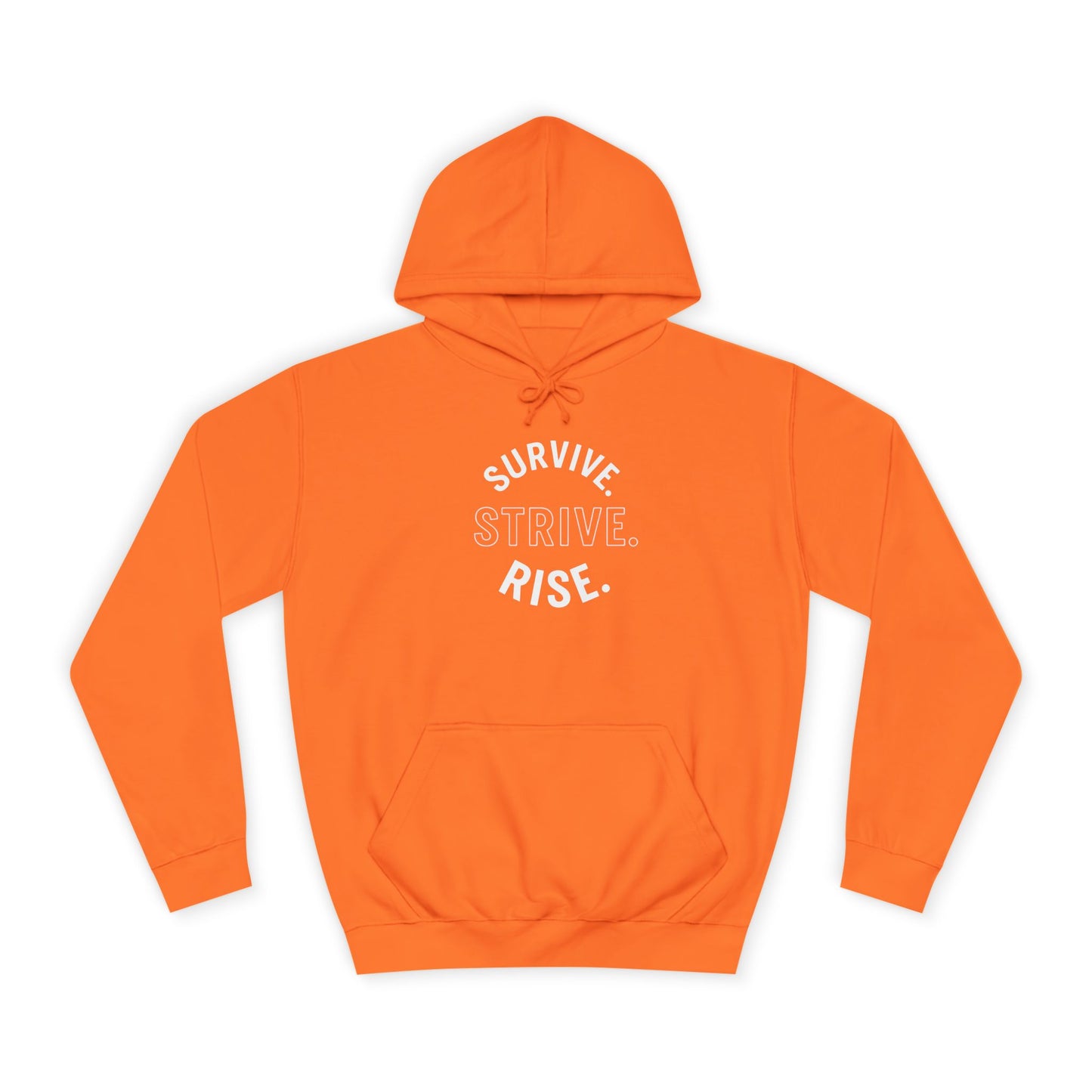 Survive & Rise Unisex College Hoodie - Inspirational Sweatshirt, Trendy Apparel, Perfect Gift for Students, College Life, Motivational Wear