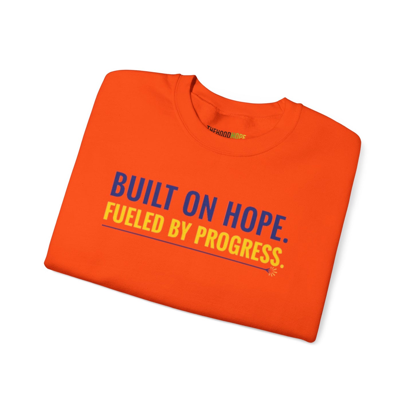 Hope & Progress Crewneck Sweatshirt, Inspirational Apparel, Cozy Layer, Gifts for Friends, Motivational Sweatshirt