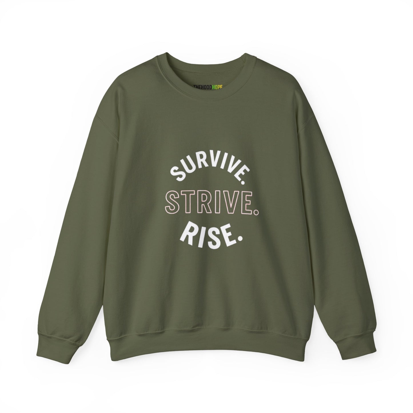 Empowerment Crewneck Sweatshirt: Survive, Strive, Rise - Motivational Apparel, Unisex Sweatshirt, Cozy Gift, Inspirational Fashion, [...]