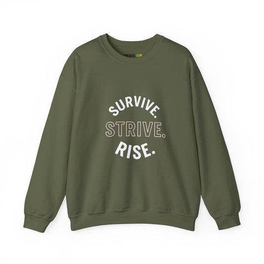 Empowerment Crewneck Sweatshirt: Survive, Strive, Rise - Motivational Apparel, Unisex Sweatshirt, Cozy Gift, Inspirational Fashion, [...]