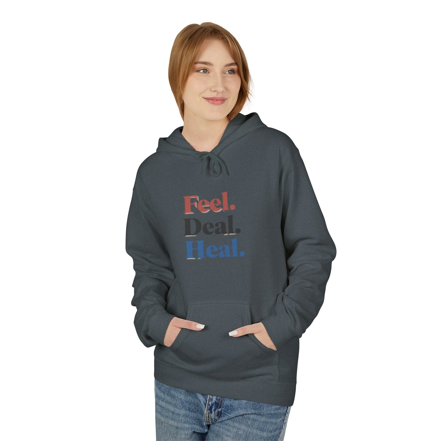 Unisex Motivational Hoodie | Feel. Deal. Heal. | Softstyle Fleece | Inspirational Gift | Comfortable Casual Wear | Cozy Sweatshirt for [...]