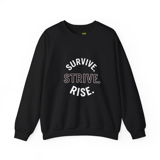 Empowerment Crewneck Sweatshirt: Survive, Strive, Rise - Motivational Apparel, Unisex Sweatshirt, Cozy Gift, Inspirational Fashion, [...]