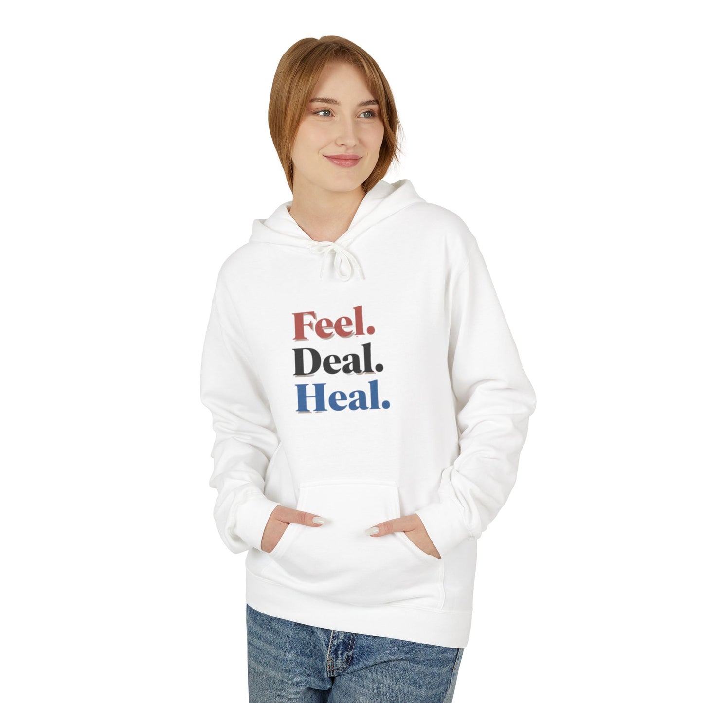 Unisex Motivational Hoodie | Feel. Deal. Heal. | Softstyle Fleece | Inspirational Gift | Comfortable Casual Wear | Cozy Sweatshirt for [...]