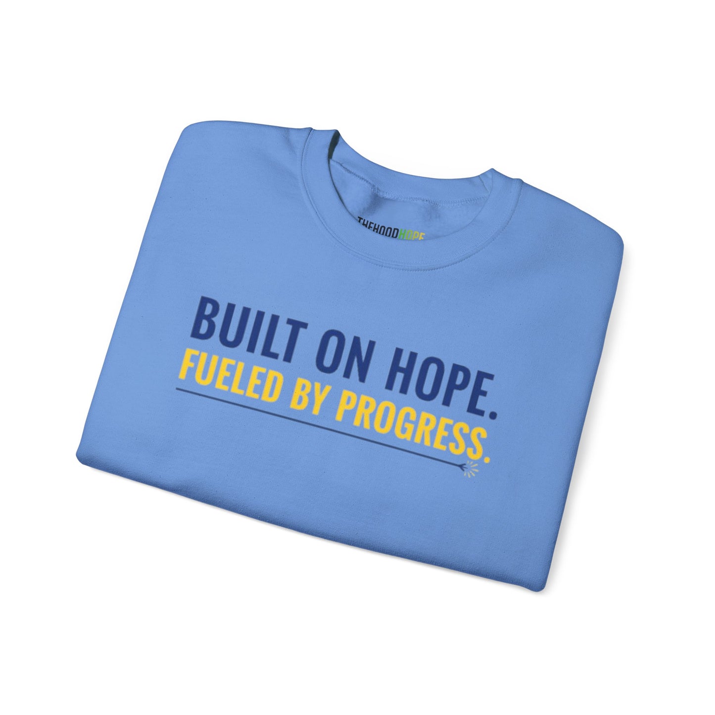 Hope & Progress Crewneck Sweatshirt, Inspirational Apparel, Cozy Layer, Gifts for Friends, Motivational Sweatshirt