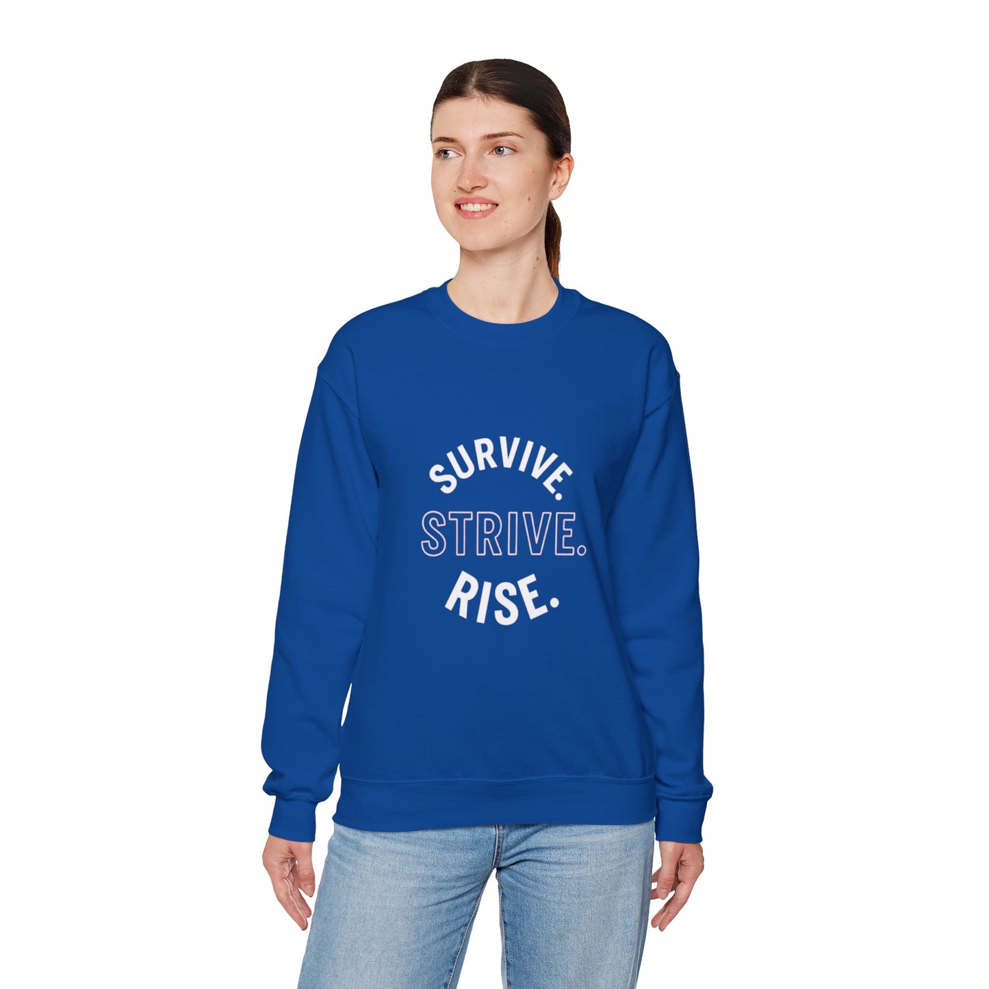 Empowerment Crewneck Sweatshirt: Survive, Strive, Rise - Motivational Apparel, Unisex Sweatshirt, Cozy Gift, Inspirational Fashion, [...]