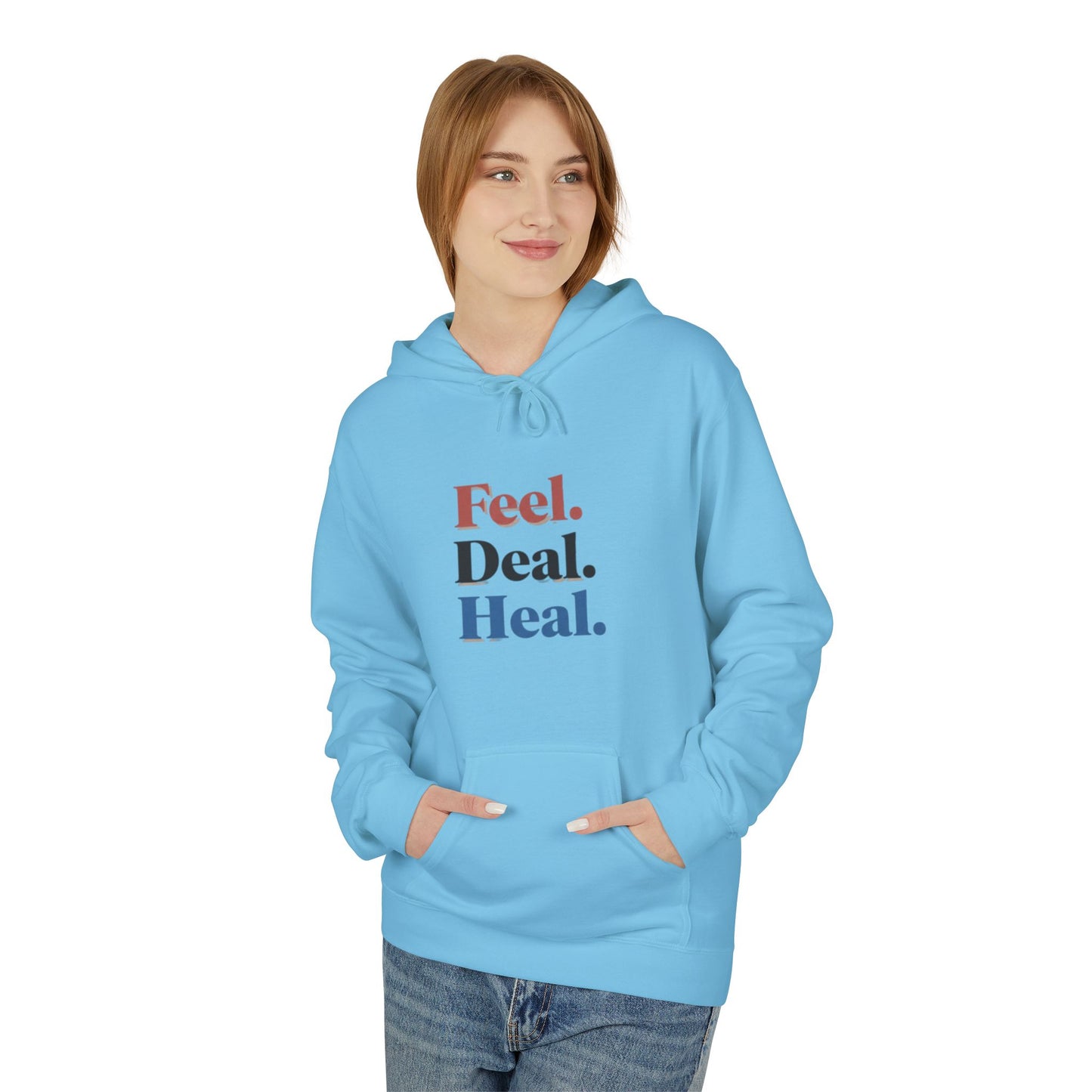 Unisex Motivational Hoodie | Feel. Deal. Heal. | Softstyle Fleece | Inspirational Gift | Comfortable Casual Wear | Cozy Sweatshirt for [...]