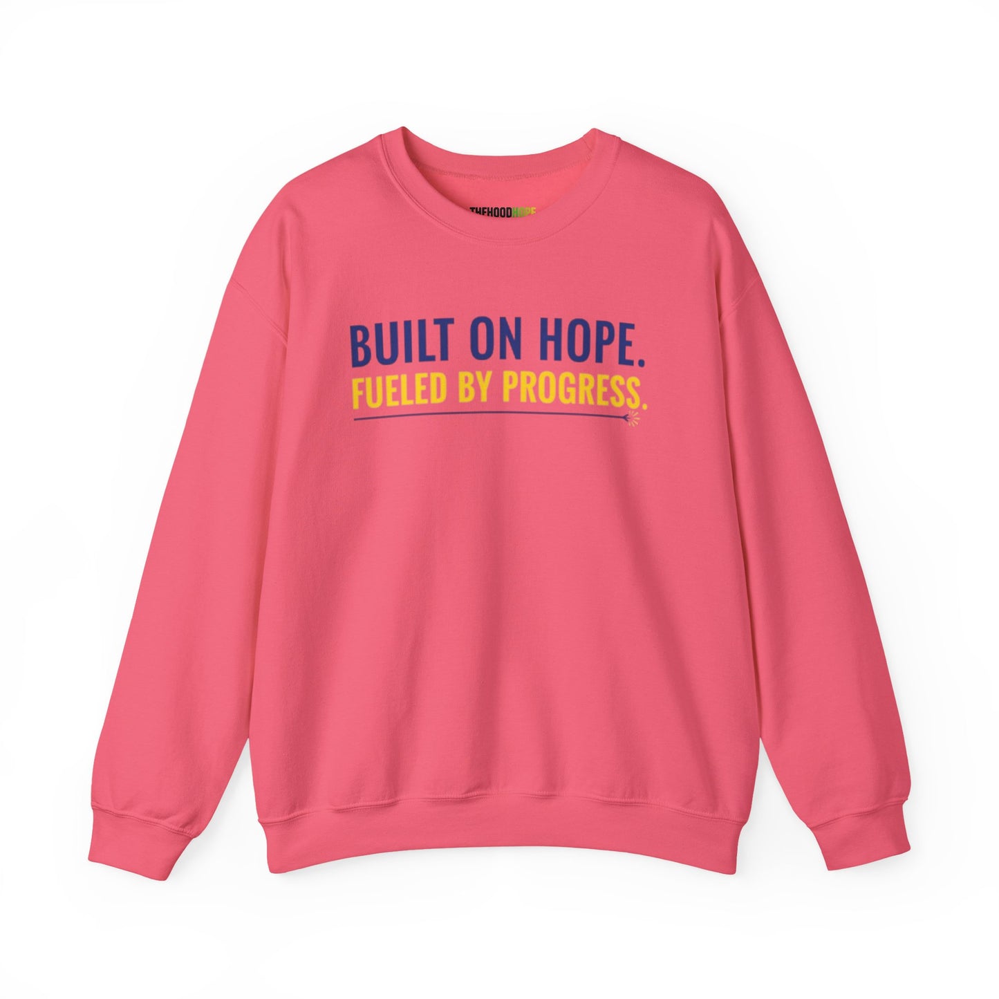 Hope & Progress Crewneck Sweatshirt, Inspirational Apparel, Cozy Layer, Gifts for Friends, Motivational Sweatshirt