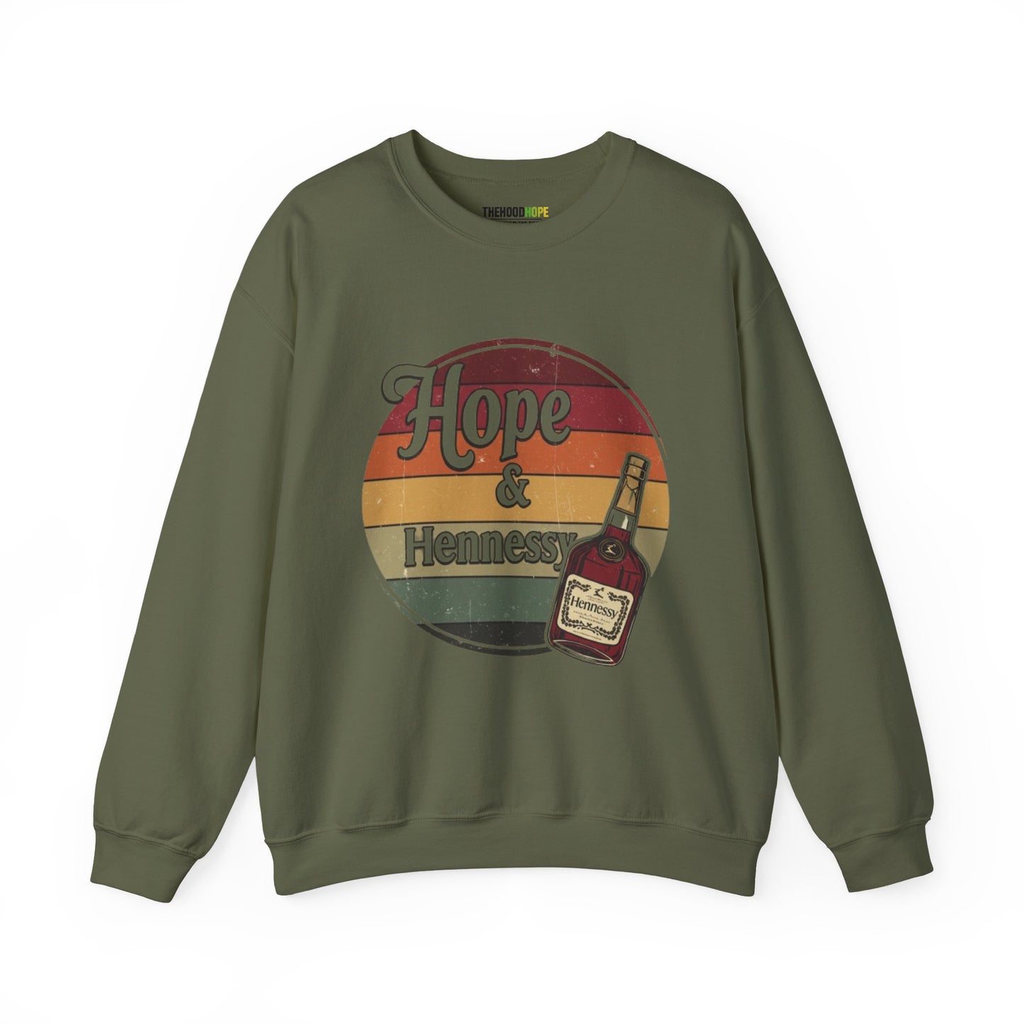 Hope & Hennessy Crewneck Sweatshirt, Unisex Sweatshirt, Vintage Style Apparel, Comfortable Casual Wear, Gift Idea for Friends