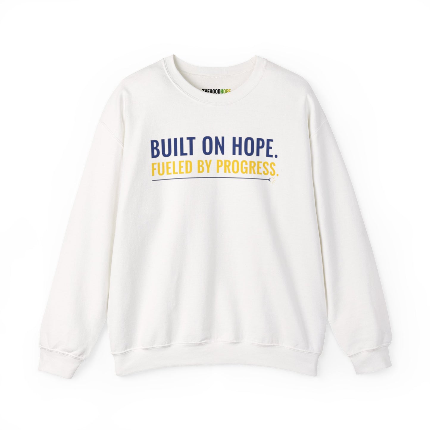 Hope & Progress Crewneck Sweatshirt, Inspirational Apparel, Cozy Layer, Gifts for Friends, Motivational Sweatshirt