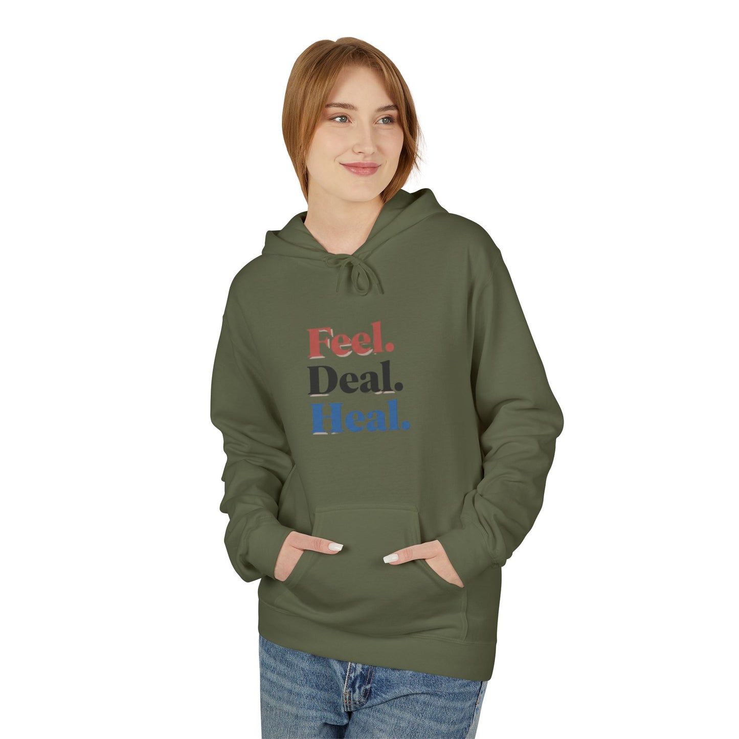 Unisex Motivational Hoodie | Feel. Deal. Heal. | Softstyle Fleece | Inspirational Gift | Comfortable Casual Wear | Cozy Sweatshirt for [...]