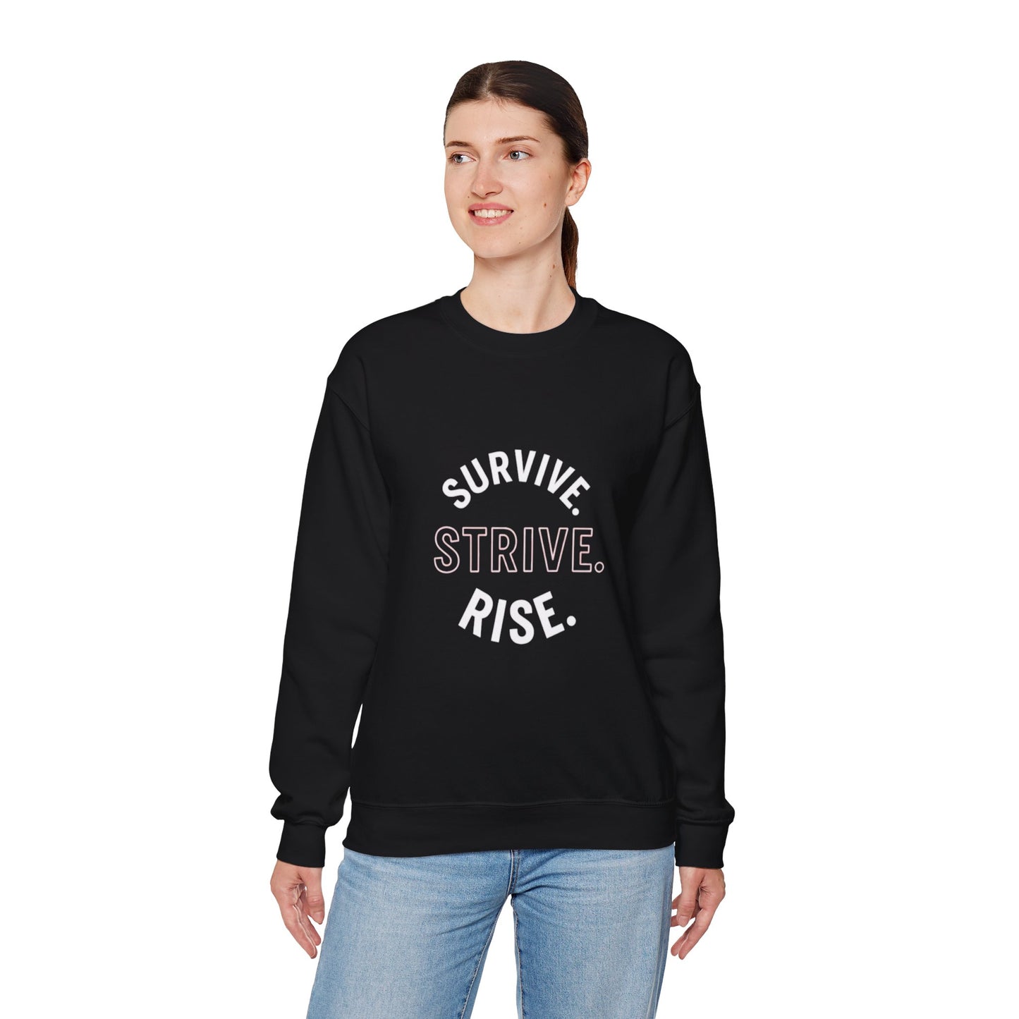 Empowerment Crewneck Sweatshirt: Survive, Strive, Rise - Motivational Apparel, Unisex Sweatshirt, Cozy Gift, Inspirational Fashion, [...]
