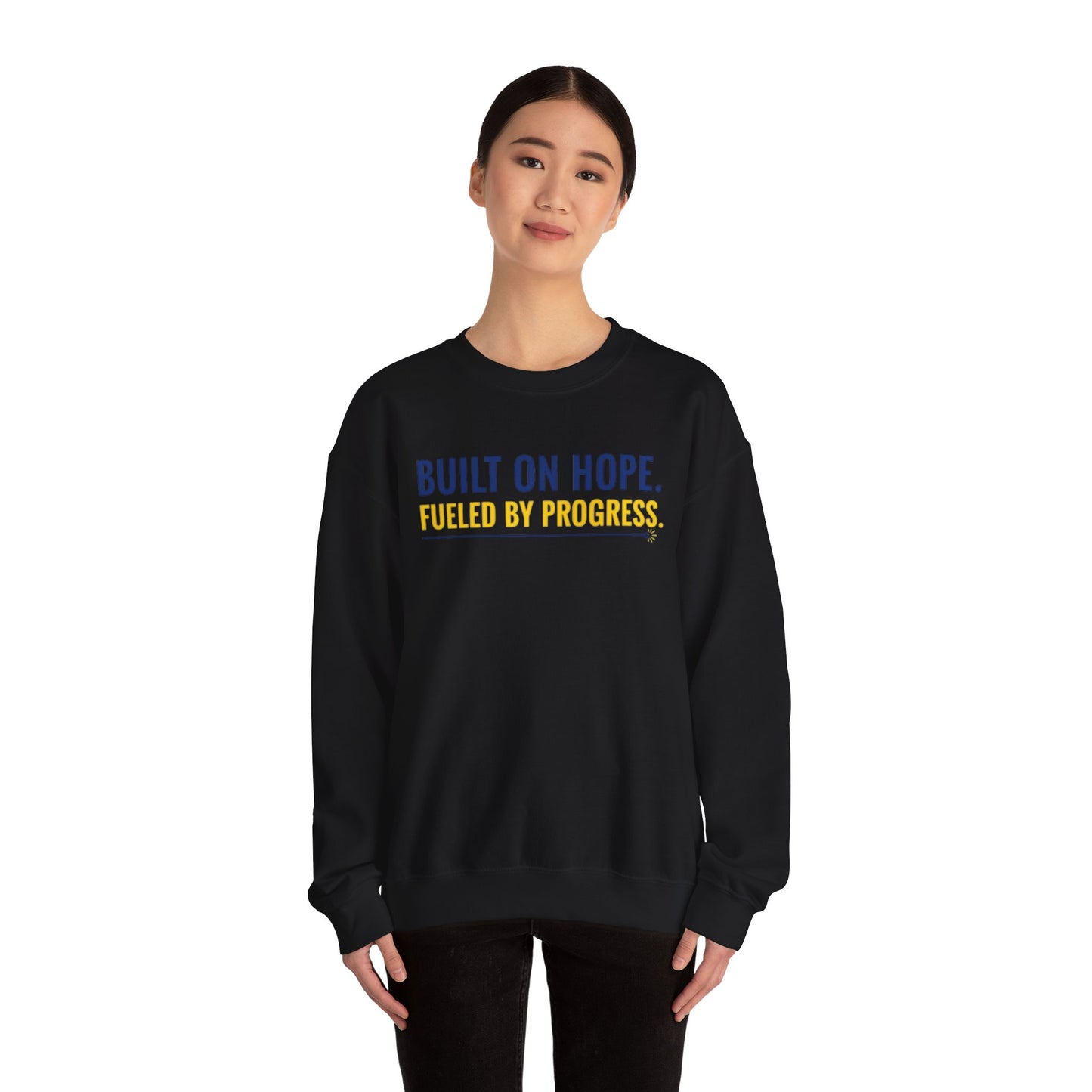 Hope & Progress Crewneck Sweatshirt, Inspirational Apparel, Cozy Layer, Gifts for Friends, Motivational Sweatshirt