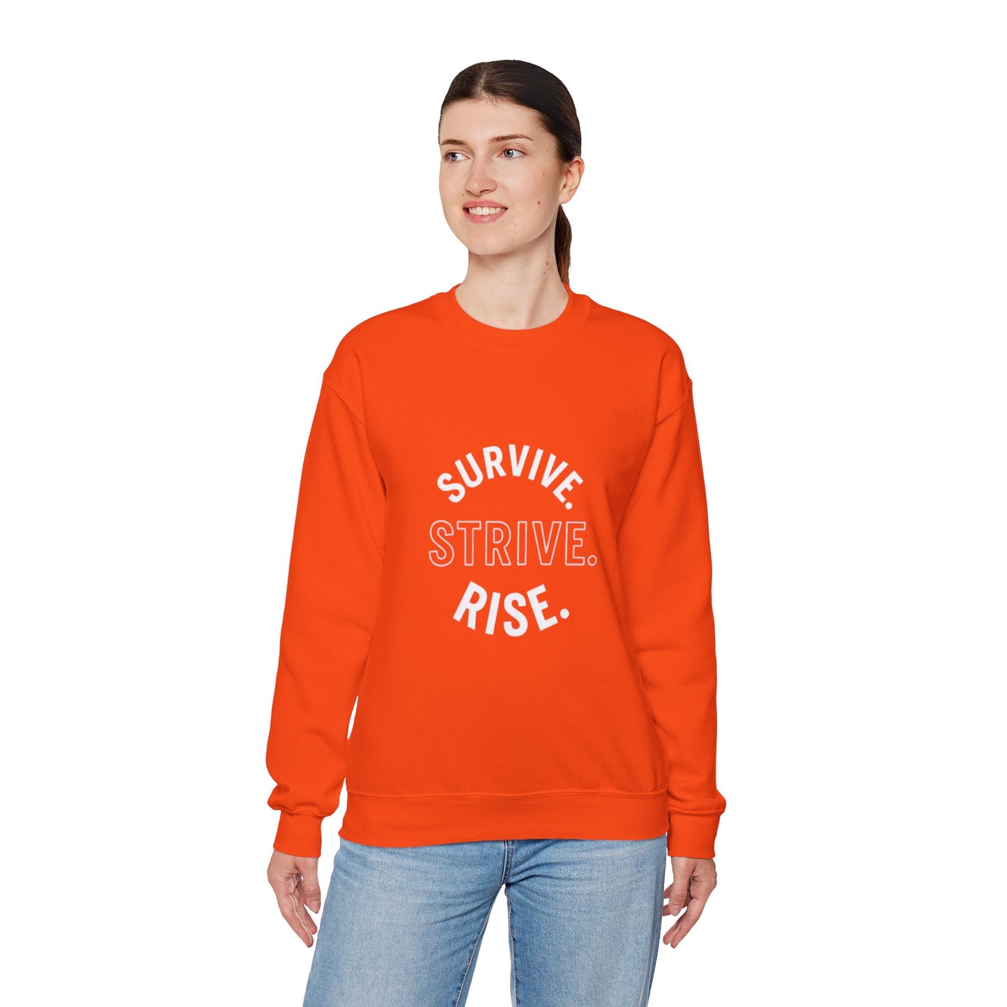 Empowerment Crewneck Sweatshirt: Survive, Strive, Rise - Motivational Apparel, Unisex Sweatshirt, Cozy Gift, Inspirational Fashion, [...]