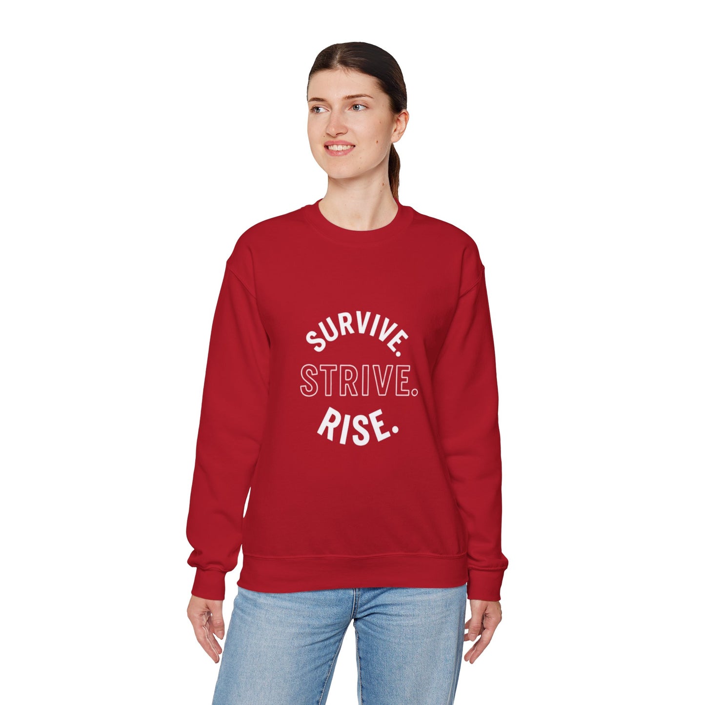 Empowerment Crewneck Sweatshirt: Survive, Strive, Rise - Motivational Apparel, Unisex Sweatshirt, Cozy Gift, Inspirational Fashion, [...]